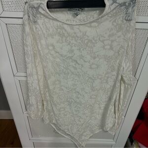 Haute Monde Cream Lace Bodysuit